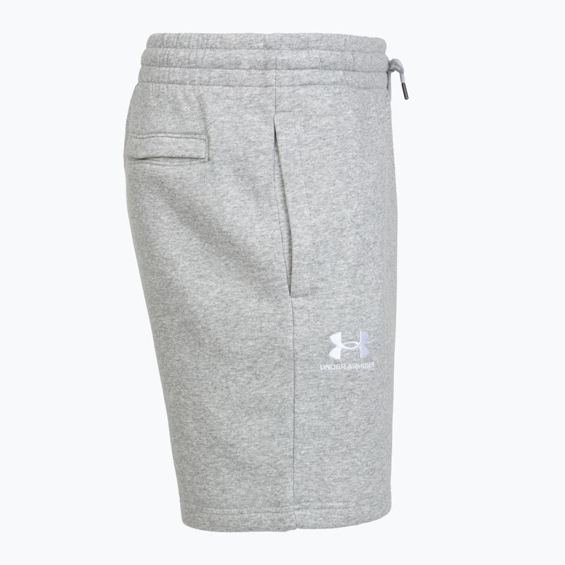 Under Armour Icon Fleece Herrenshorts mod gray light heather/white 5