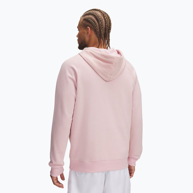 Hoodie Sweatshirt Herren Under Armour Rival Fleece Hoodie prime pink/white 2