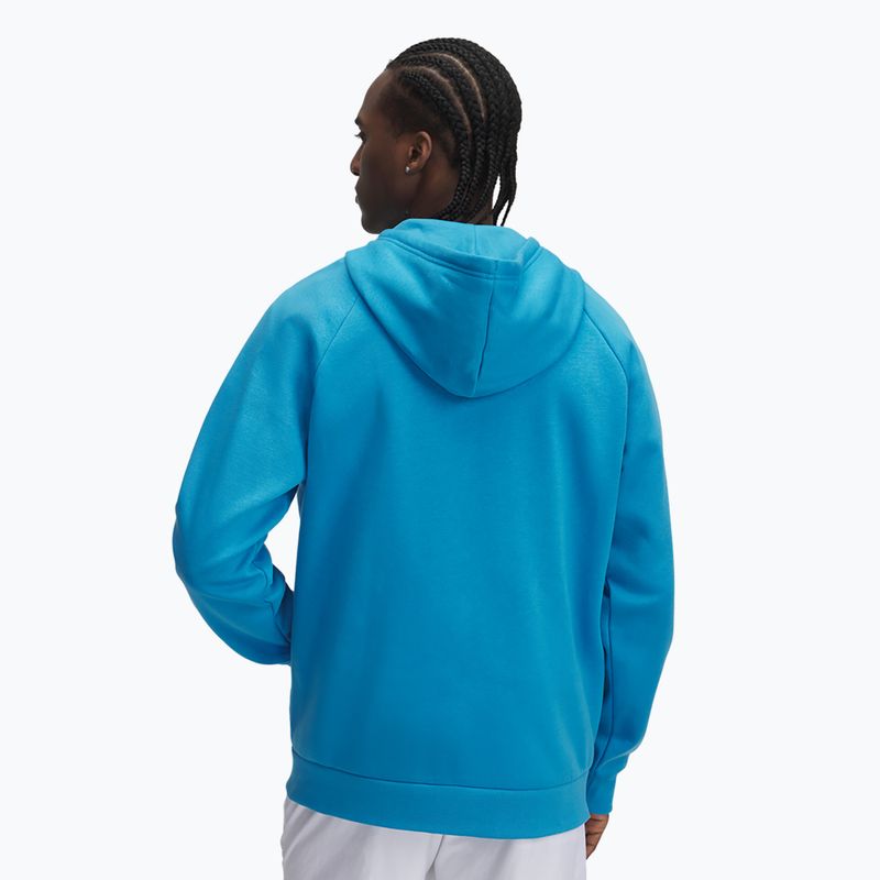 Hoodie Sweatshirt Herren Under Armour Rival Fleece FZ Hoodie ether blue/white 2