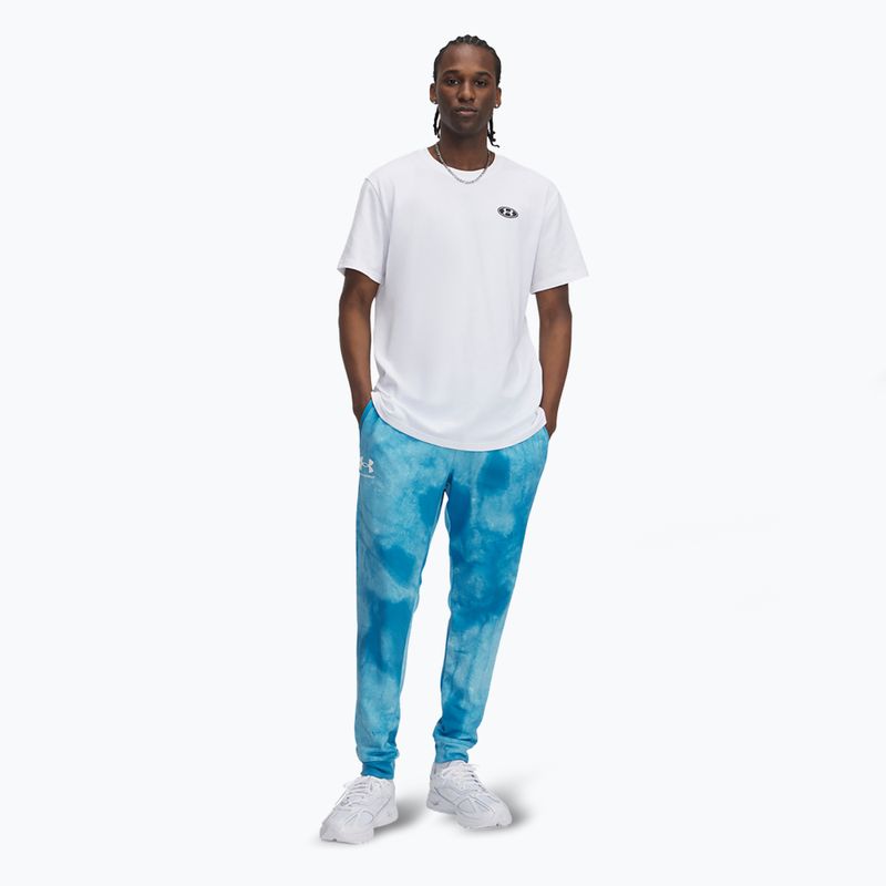 Hose Herren Under Armour Rival Terry Printed Jogger ether blue/onyx white 2