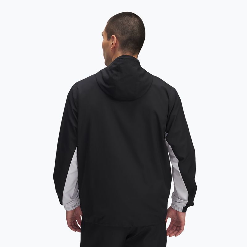 Jacke Herren Under Armour Rival Woven Windbreaker black/black/white 2