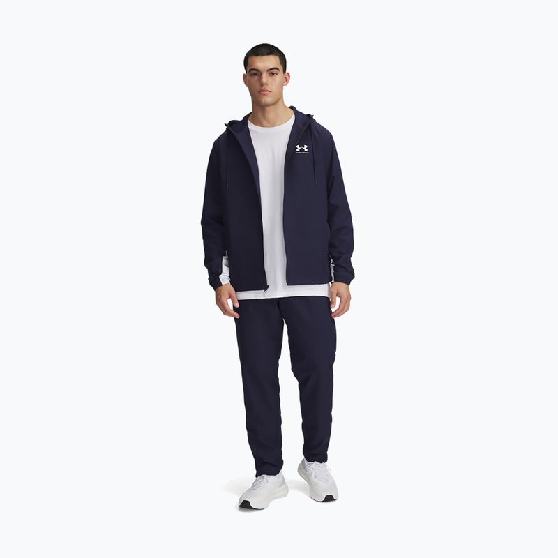 Hose Herren Under Armour Rival Woven Windbreaker Pant midnight navy/midnight navy/white 2