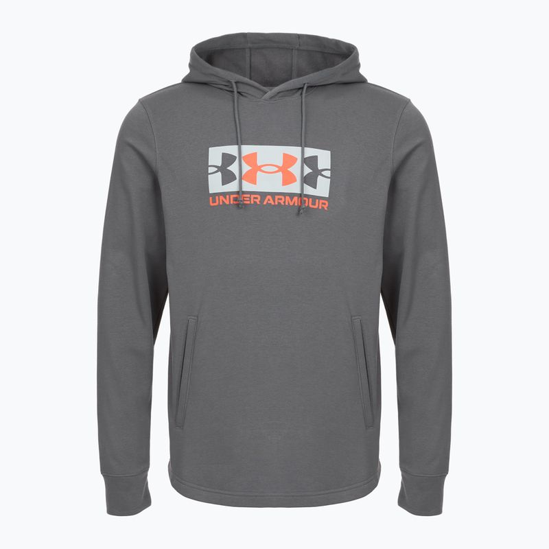 Hoodie Sweatshirt Herren Under Armour Rival Terry Logo castlerock/mod gray/fire 3