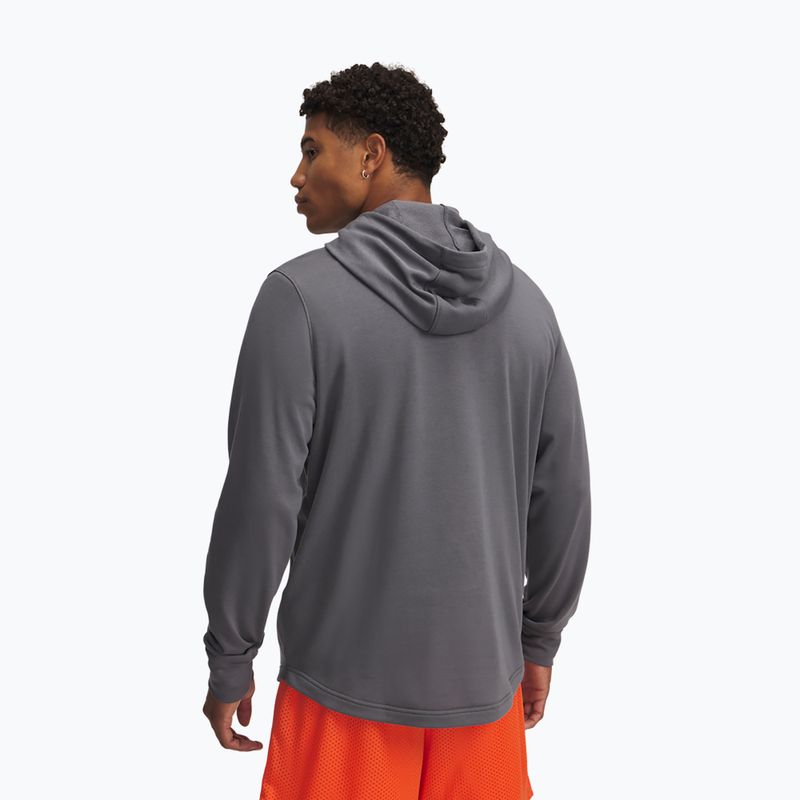 Hoodie Sweatshirt Herren Under Armour Rival Terry Logo castlerock/mod gray/fire 2