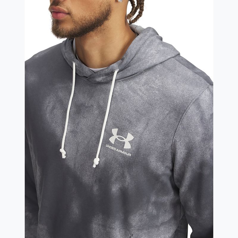 Hoodie Sweatshirt Herren Under Armour Rival Terry Printed castlerock/onyx white 3