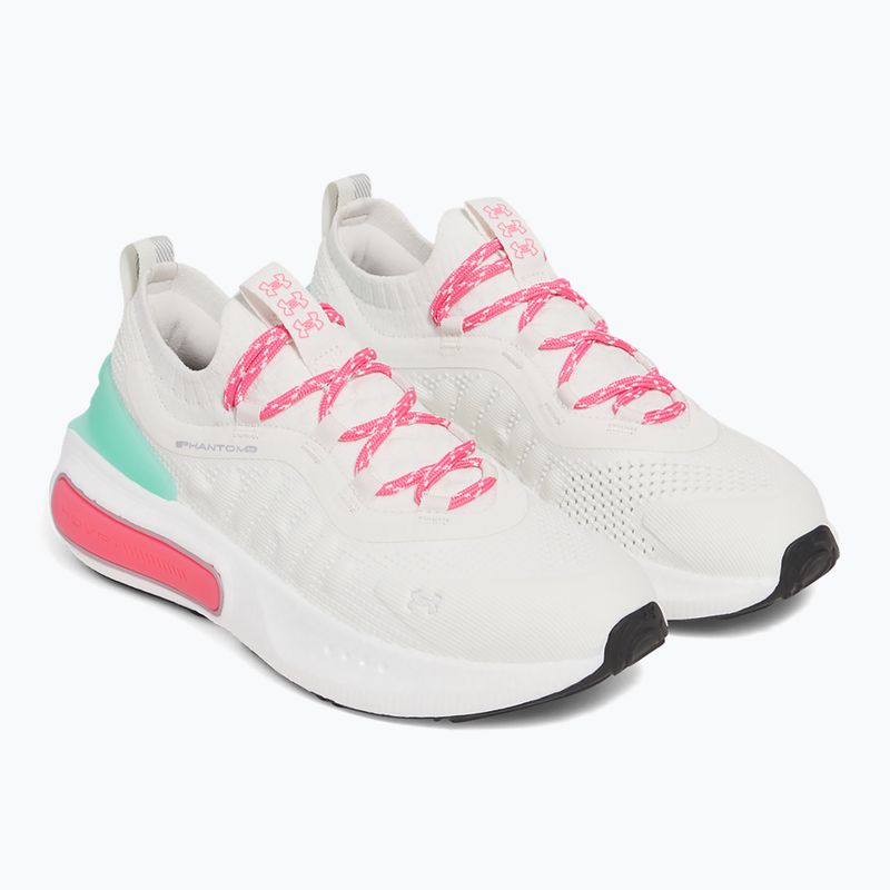 Schuhe Damen Under Armour Phantom 4 White quartz/comet green/super pink 3