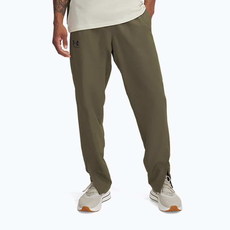 Herren-Trainingshose Under Armour Rival Woven Windbreaker Pant marine od green/marine od green/black
