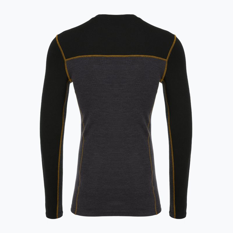 Thermo-Longsleeve Herren Smartwool Classic Thermal Merino Base Layer Colorblock Crew Boxed charcoal/honey gold 5