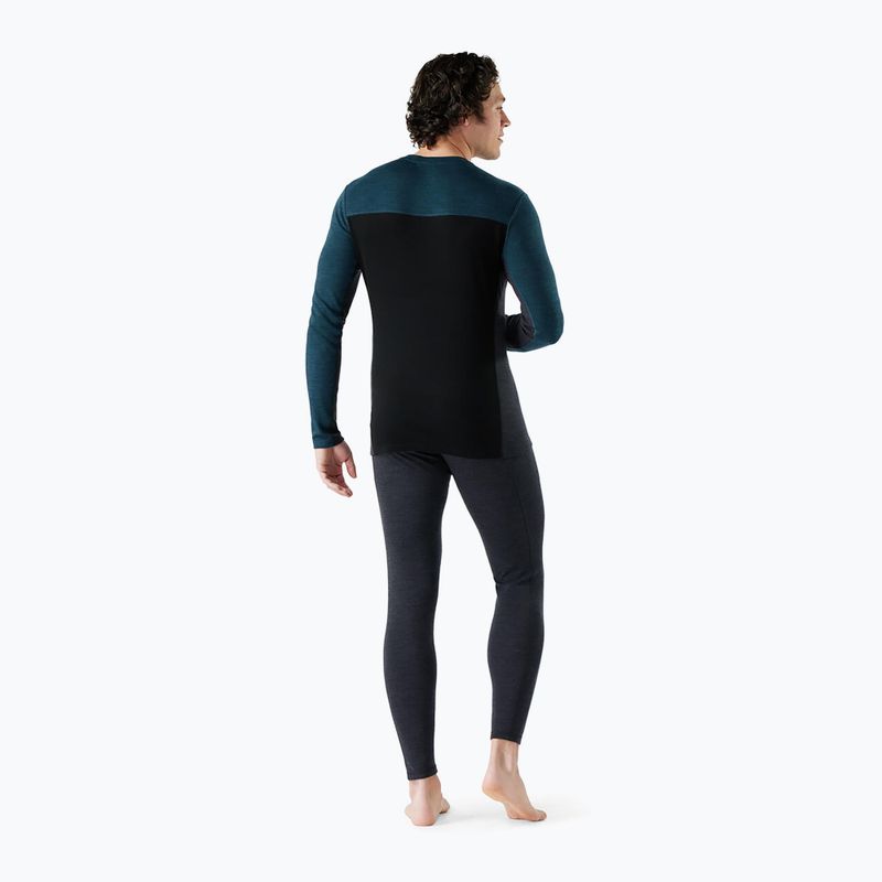 Thermo-Longsleeve Herren Smartwool Classic Thermal Merino Base Layer Colorblock Crew Boxed twilling blue/black 2