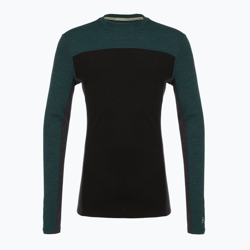 Thermo-Longsleeve Herren Smartwool Classic Thermal Merino Base Layer Colorblock Crew Boxed twilling blue/black 3