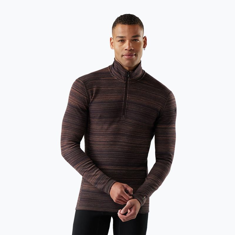 Herren Thermo-Sweatshirt Smartwool Classic Thermal Merino Base Layer 1/4 Zip Boxed in der Farbe Mink Color Shift