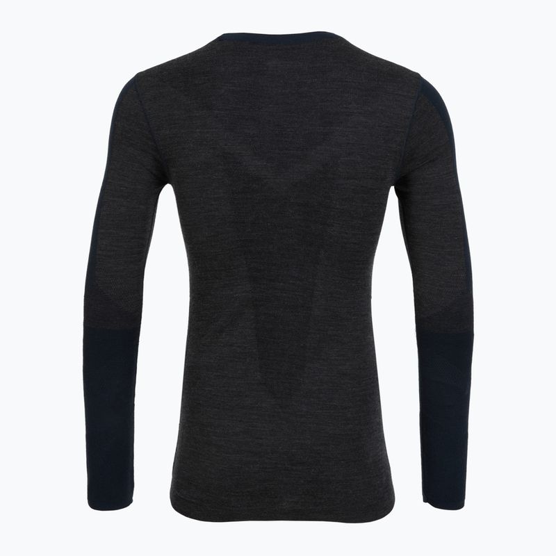 Herren Thermo-Longsleeve Smartwool Intraknit Thermal Merino Baselayer Colorblock Crew deep navy/charcoal 2