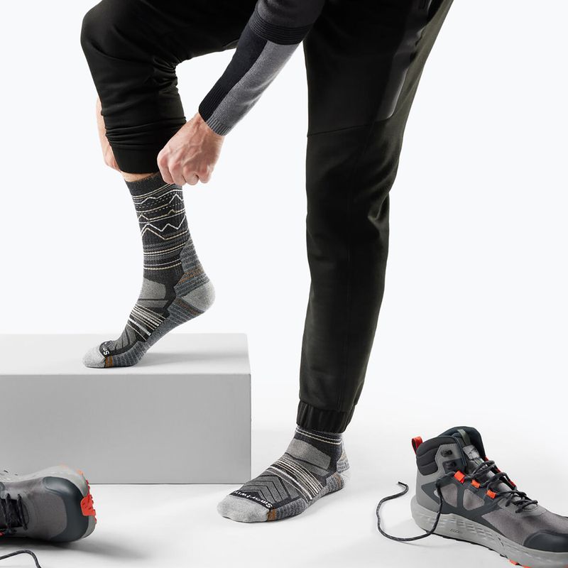 Socken Smartwool Hike Light Cushion Mountain Moose Crew char/ltgray 2
