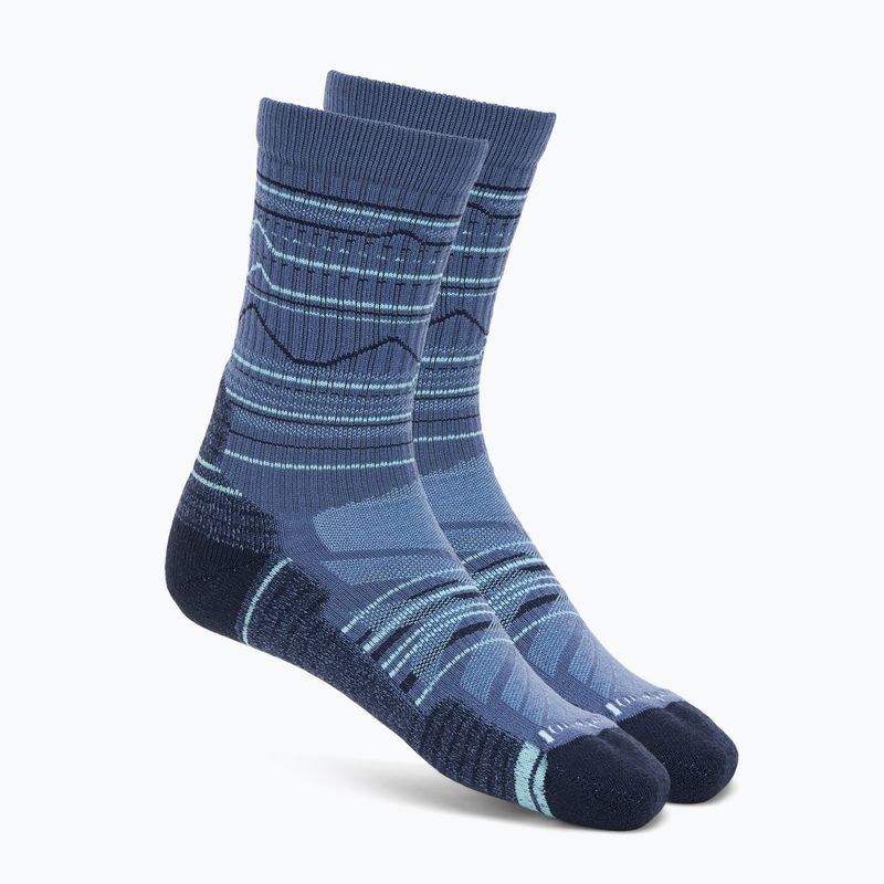 Smartwool Hike Light Cushion Mountain Pattern Crew Socken nightfall blue