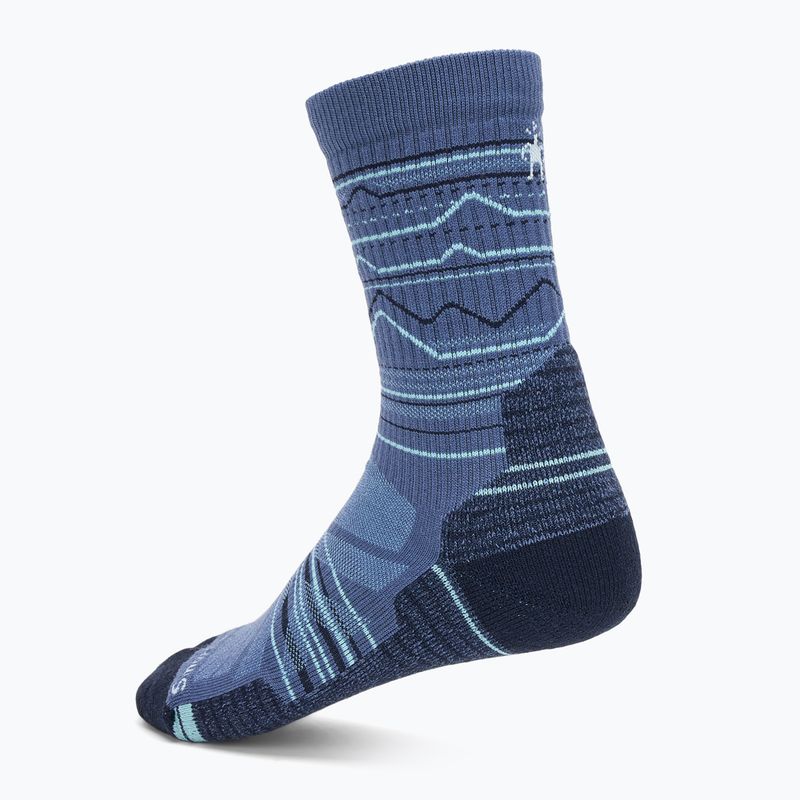 Smartwool Hike Light Cushion Mountain Pattern Crew Socken nightfall blue 2