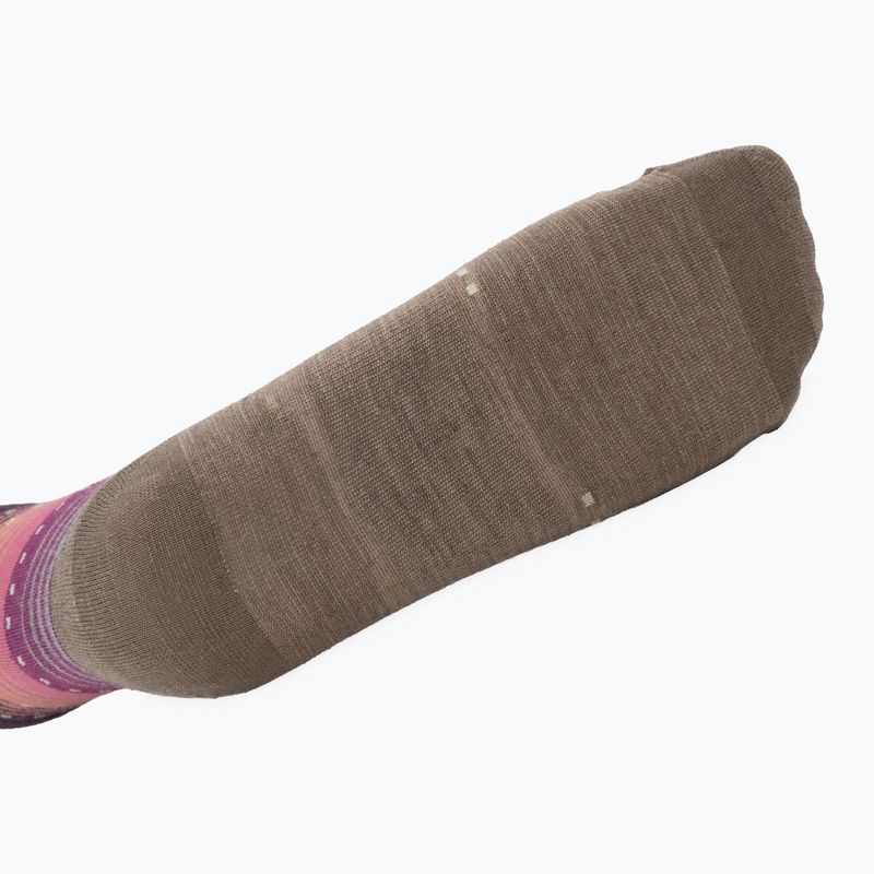 Damensocken Smartwool Everyday Stitch Stripe Crew fossil/purple 4