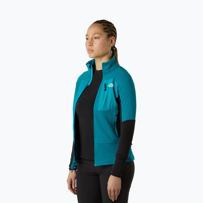 Damenpullover The North Face Polartec Powergrid Stormgap Anthrazitgrau/TNF Schwarz 4