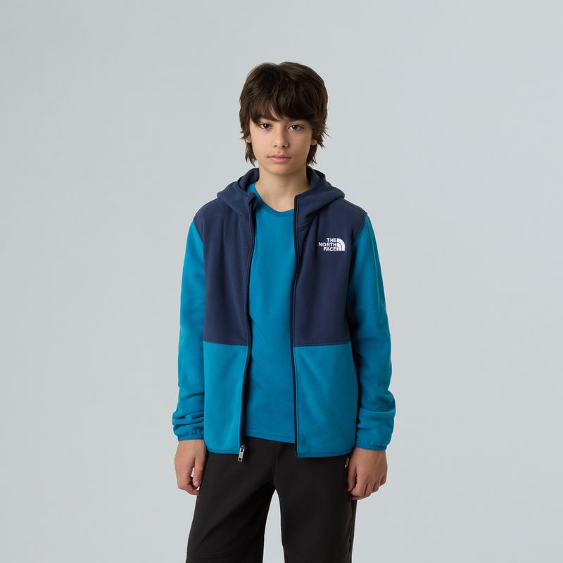 Fleece Hoodie Sweatshirt Kinder The North Face Teen Glacier Full Zip Hoodie dusk blue/summit navy 6