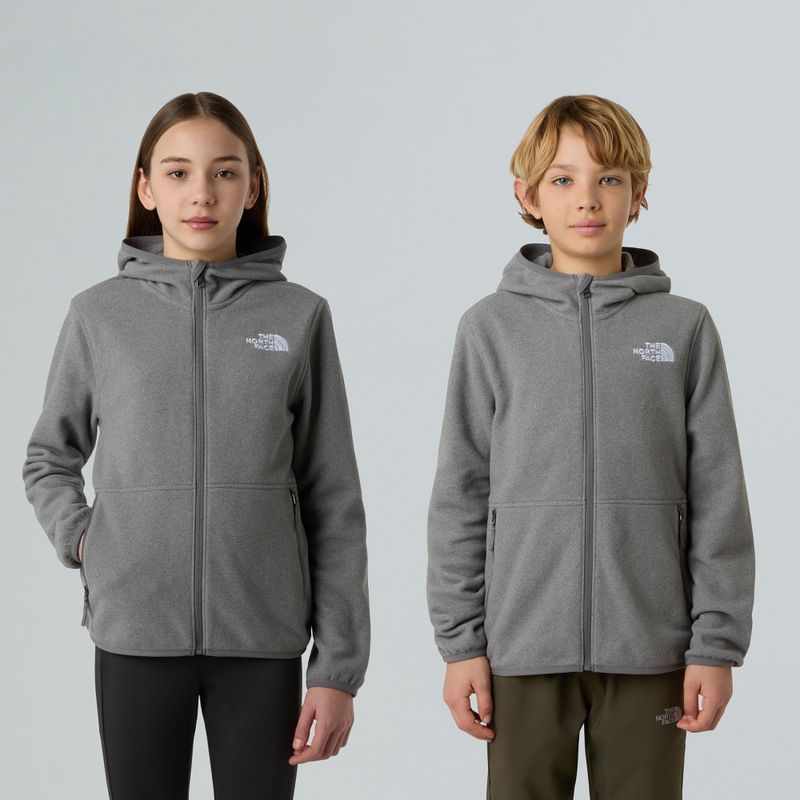 Kinder-Fleecejacke The North Face Teen Glacier Full Zip Hoodie mid grey heather 3