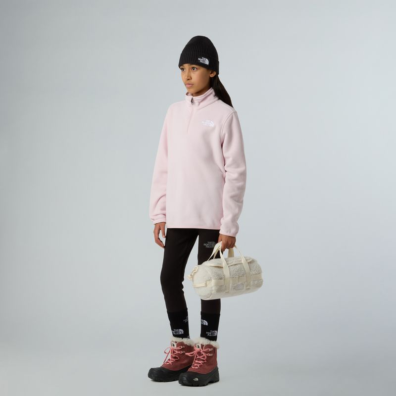 Fleece Hoodie Sweatshirt Kinder The North Face Teen Glacier 1/4 Zip pale blossom 4