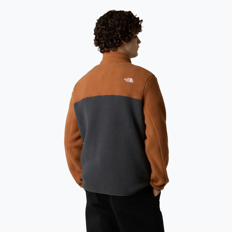 Herren Sweatshirt The North Face Yumiori 1/4 Zip asphaltgrau/burntumber/summitgold 3