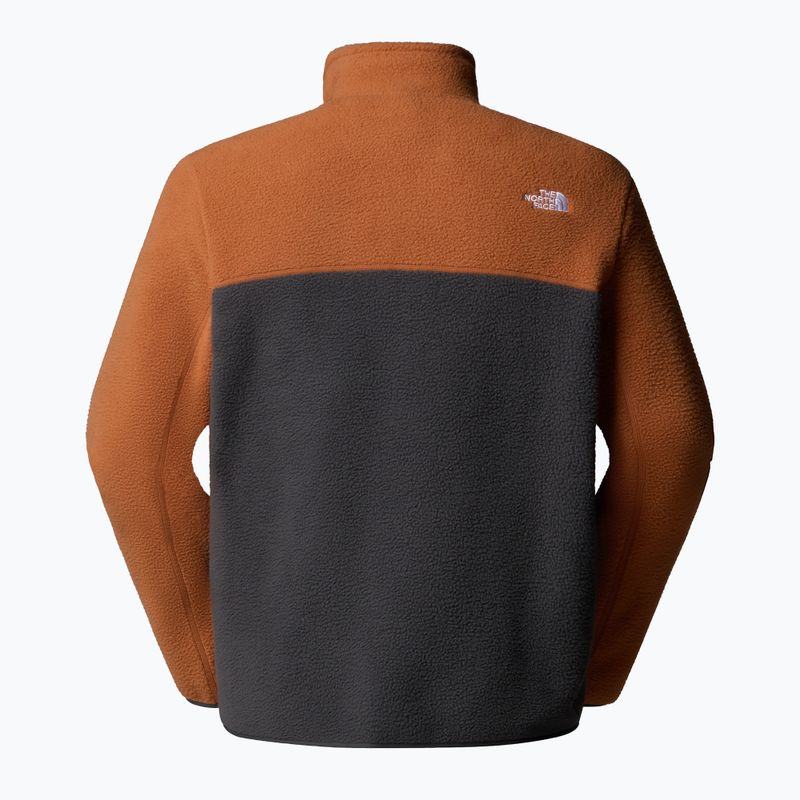Herren Sweatshirt The North Face Yumiori 1/4 Zip asphaltgrau/burntumber/summitgold 5