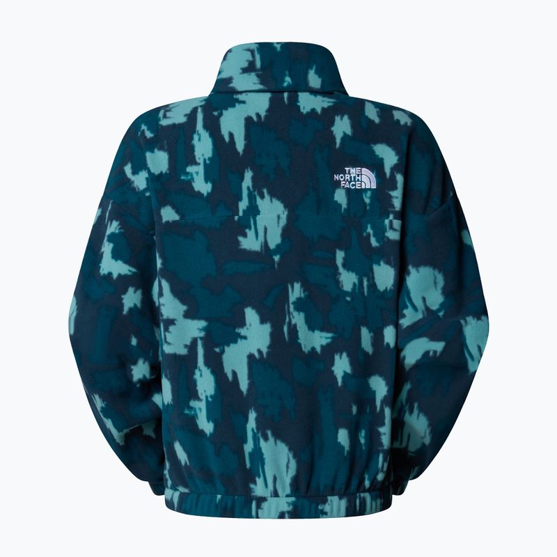 Damenpullover The North Face Mountain Athletics Fleece 1/4 Zip Print deep cypress painted 2