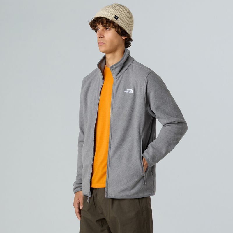 Fleece Hoodie Sweatshirt Herren The North Face Glacier Fleece mid grey heather 4