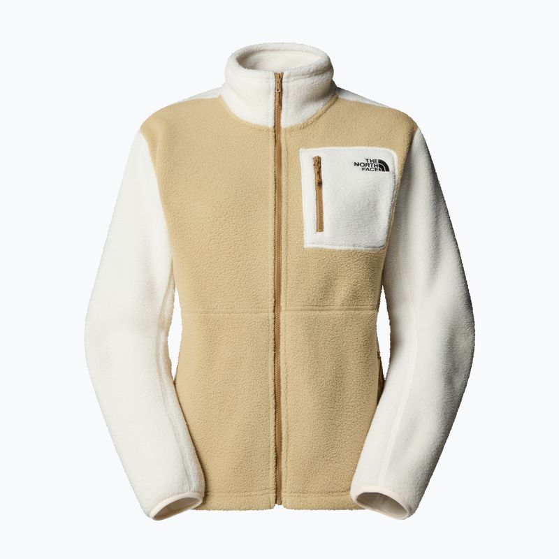 Fleece Hoodie Sweatshirt Damen The North Face Yumiori Full Zip khaki stone/white dune