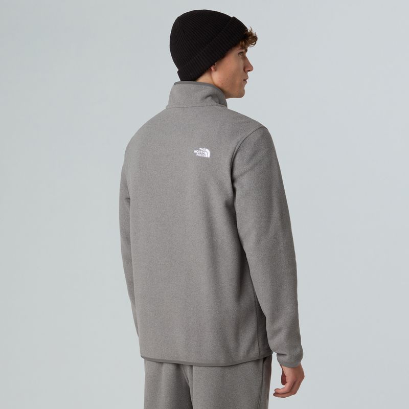 Fleece Hoodie Sweatshirt Herren The North Face Glacier Fleece 1/4 Zip mid grey heather 3
