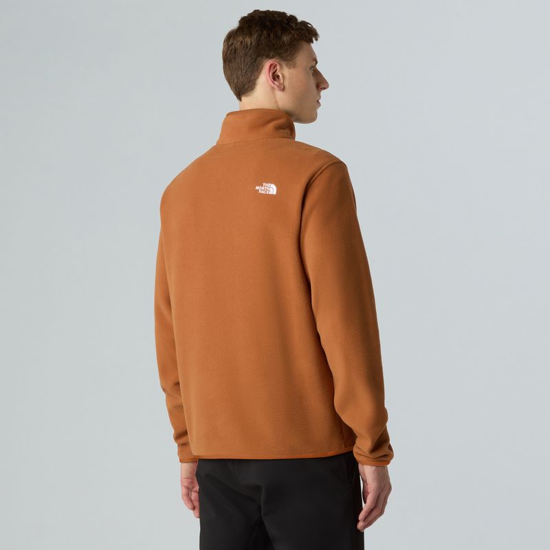 Fleece Hoodie Sweatshirt Herren The North Face Glacier Fleece 1/4 Zip burnt umber 3