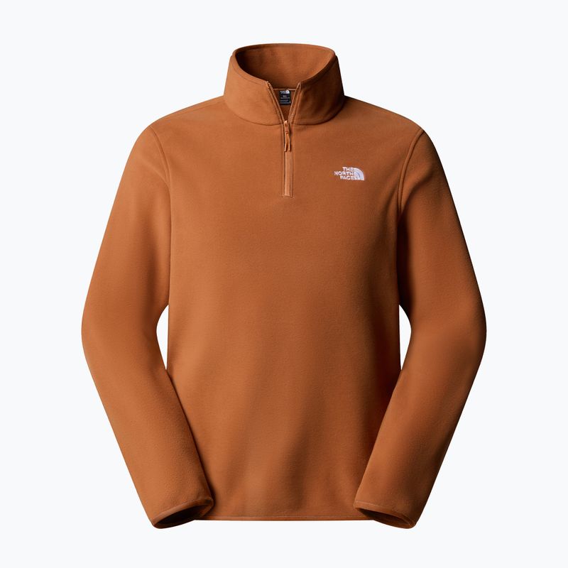 Fleece Hoodie Sweatshirt Herren The North Face Glacier Fleece 1/4 Zip burnt umber 4