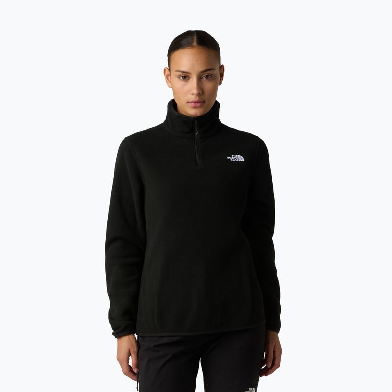 Damen-Fleece-Sweatshirt The North Face Glacier Fleece 1/4 Zip schwarz