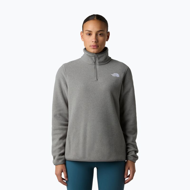 Damen-Fleece-Sweatshirt The North Face Glacier Fleece 1/4 Zip mittelgrau heather