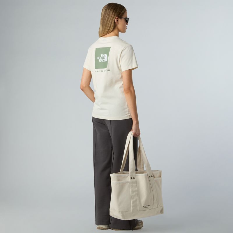 The North Face Frauen Box Nse entspannt weiß dune / Schiefer Moos t-shirt 2