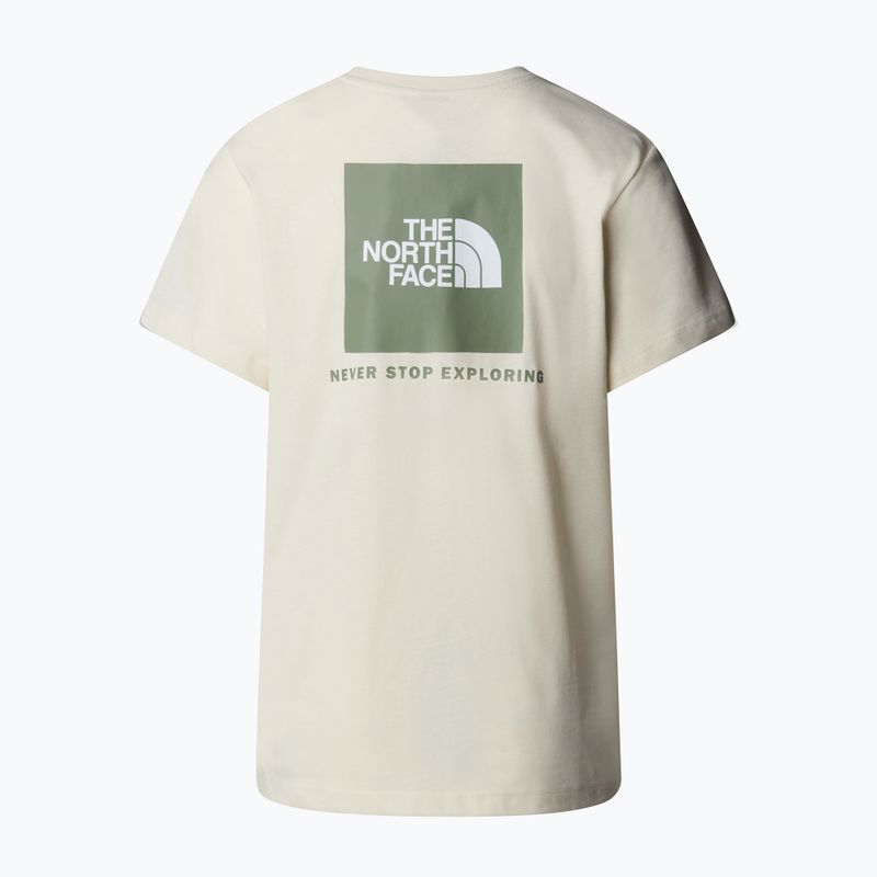 The North Face Frauen Box Nse entspannt weiß dune / Schiefer Moos t-shirt 5
