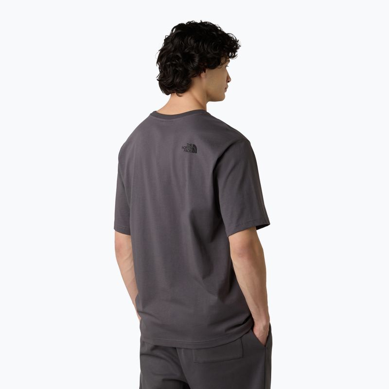 Herren-T-Shirt The North Face Flower Dome Entspannte Grafik anthrazitgrau 3