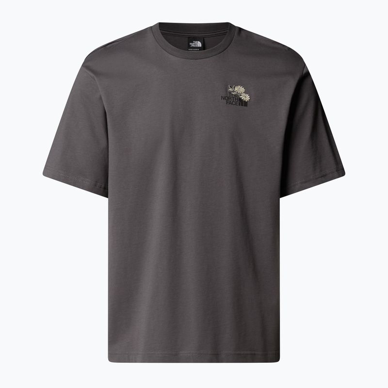 Herren-T-Shirt The North Face Flower Dome Entspannte Grafik anthrazitgrau 4