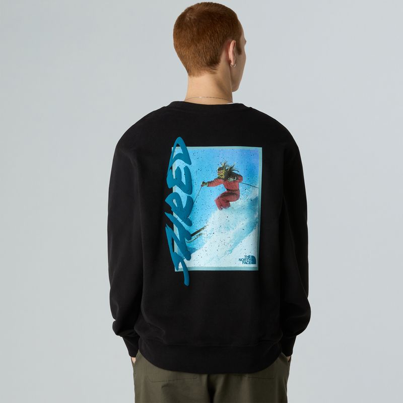 Hoodie Sweatshirt Herren The North Face NSE Slopes Relaxed Crew GRA black 3