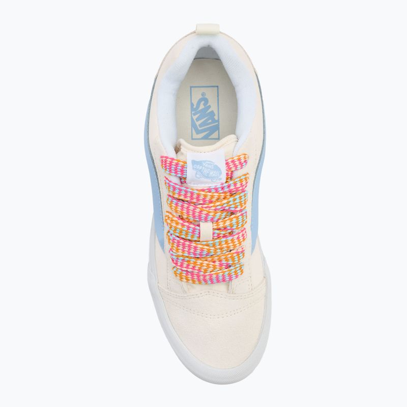 Vans Knu Skool übergroße Spitze weiß/blaue Schuhe 5