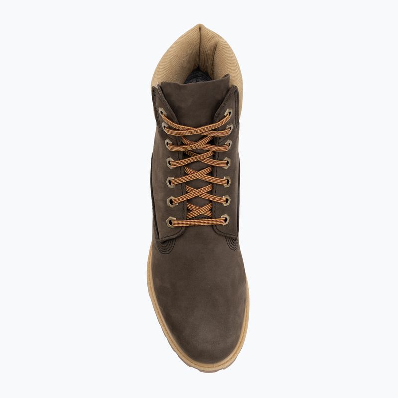 Herrenschuhe Timberland Premium 6 Inch Lace Up Waterproof dark brown nubuck/olive 5