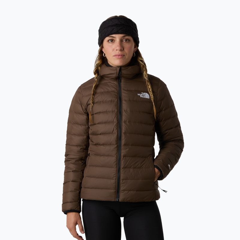 Daunenjacke Damen The North Face Down Hooded smokey brown 4