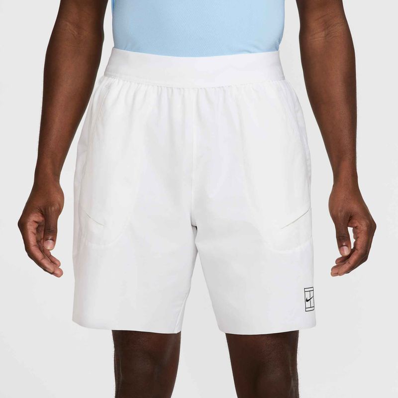 Herren Nike Court Dri-Fit Advantage 8" Tennisshorts weiß/schwarz 3