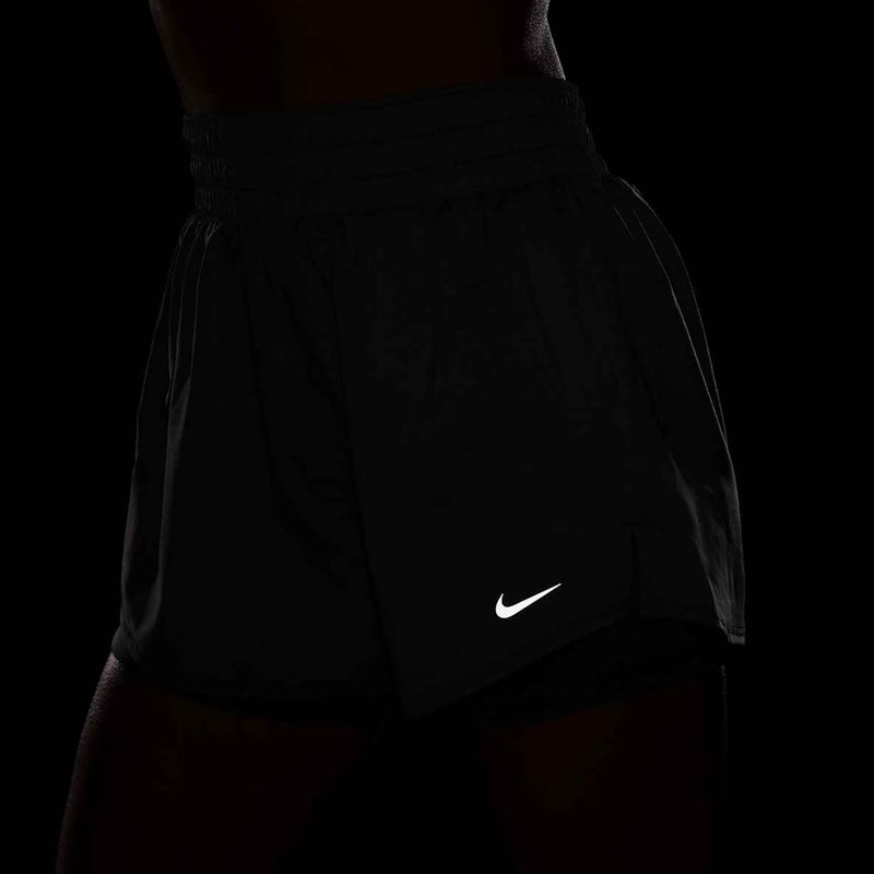 Damen-Shorts Nike One Dri-Fit High-Waisted 3" 2In1 smoke grey/heather 8