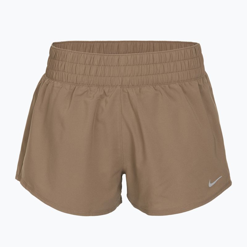 Damen-Shorts Nike One Dri-Fit 3" mink brown/reflective silver