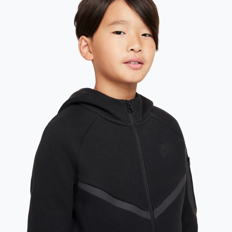 Kinder-Sweatshirt Nike Sportswear Tech Fleece Full Zip black/black/black 4