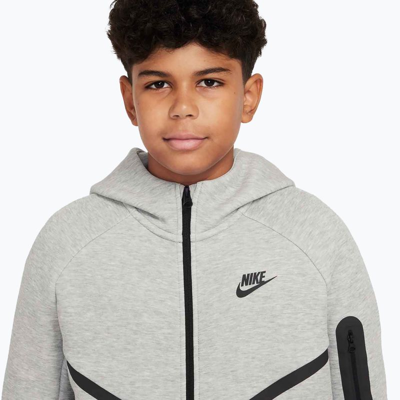 Nike Sportswear Tech Fleece Sweatshirt mit durchgehendem Reißverschluss für Kinder, dunkelgrau, heather/schwarz/schwarz 4