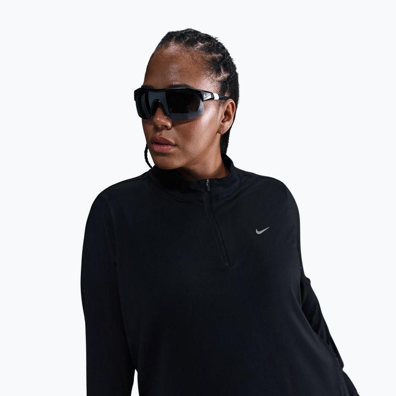 Damen-Longsleeve zum Laufen Nike Swift Dri-FIT UV 1/4-Zip Plus Size black 3