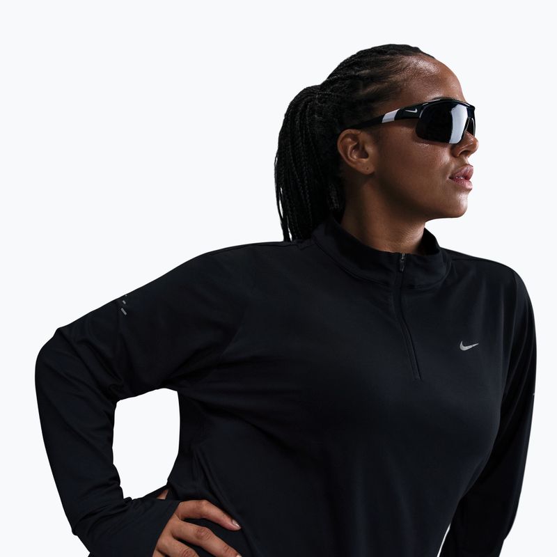 Damen-Longsleeve zum Laufen Nike Swift Dri-FIT UV 1/4-Zip Plus Size black 4