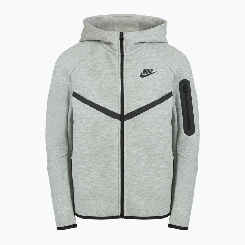 Nike Sportswear Tech Fleece Sweatshirt mit durchgehendem Reißverschluss für Kinder, dunkelgrau, heather/schwarz/schwarz 9